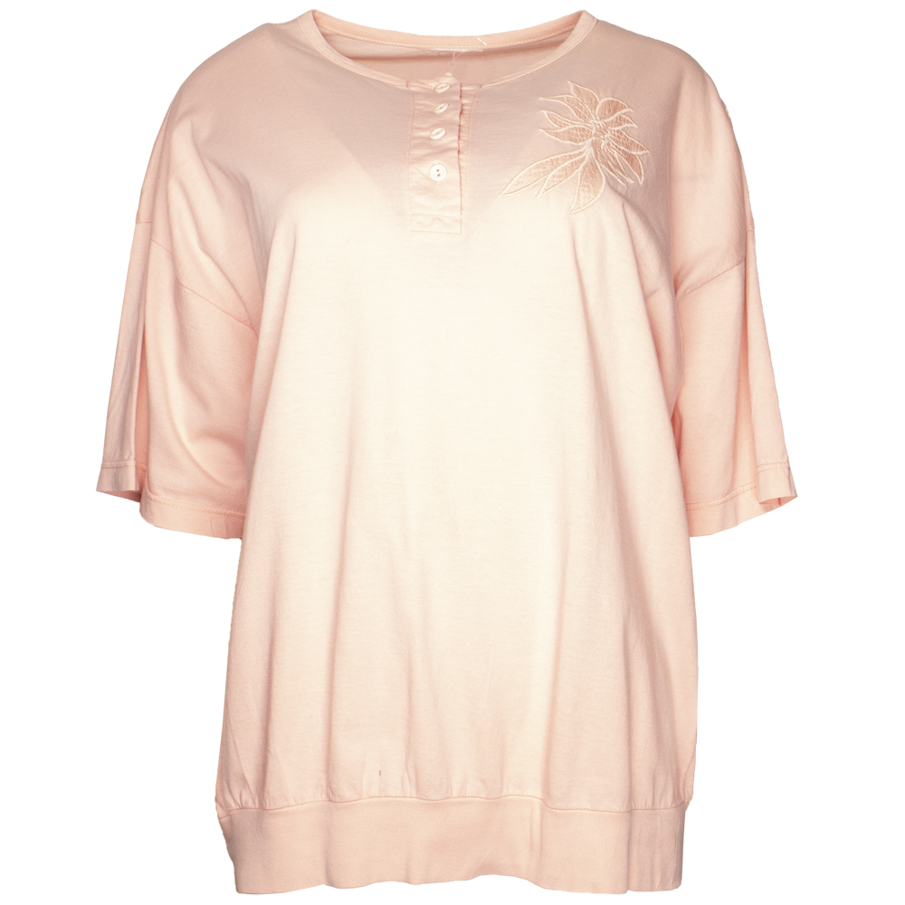Vaaleanpunainen T-paita 80/90-luvulta – XL/2XL