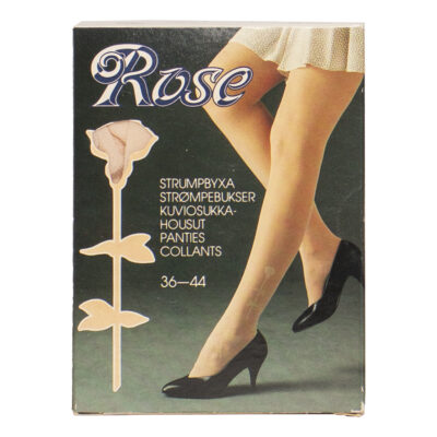 Rose, käyttämättömät aprikoosinsävyiset kuviosukkahousut 80-luvulta - 15 den