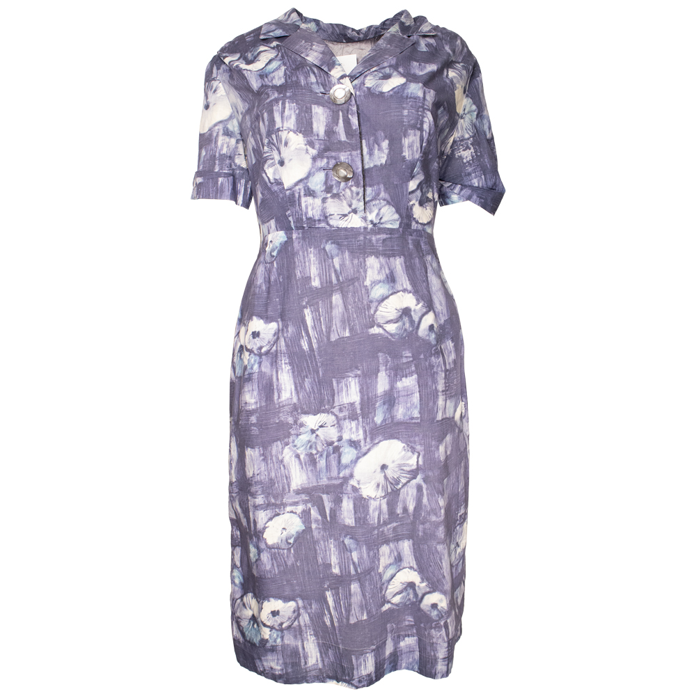 Sinisävyinen mekko 40-luvulta – ~38