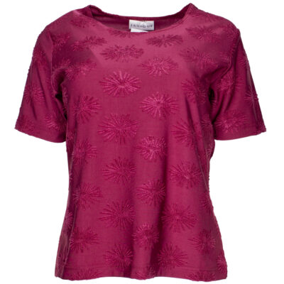 Janique, viininpunainen T-paita 90-luvulta - L