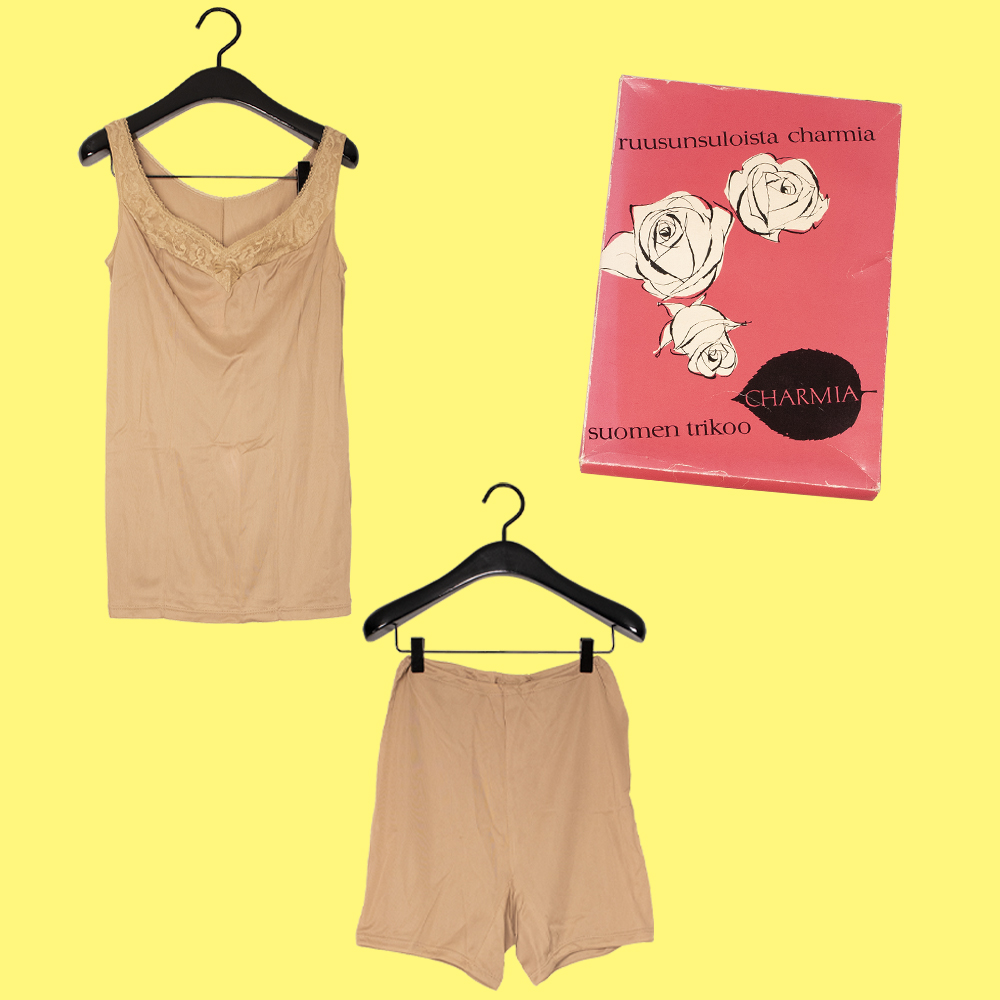Charmia, käyttämätön kaksiosainen alus-/yöasu 70-luvulta - M