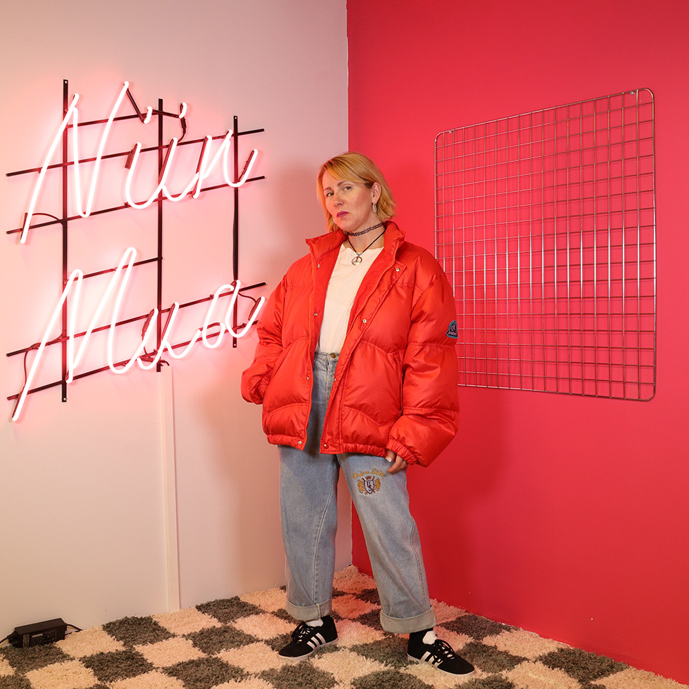 punainen untuvatakki