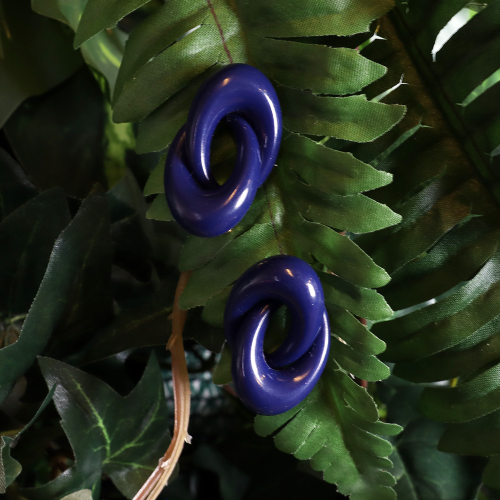 siniset klipsikorvakorut